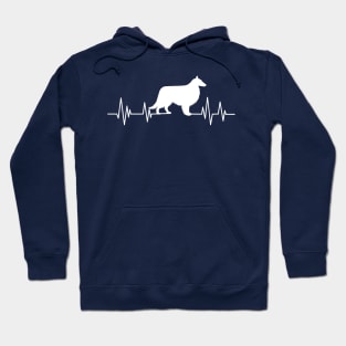 Cute shetland sheepdog Heartbeat dog Heartbeat Silhouette Hoodie